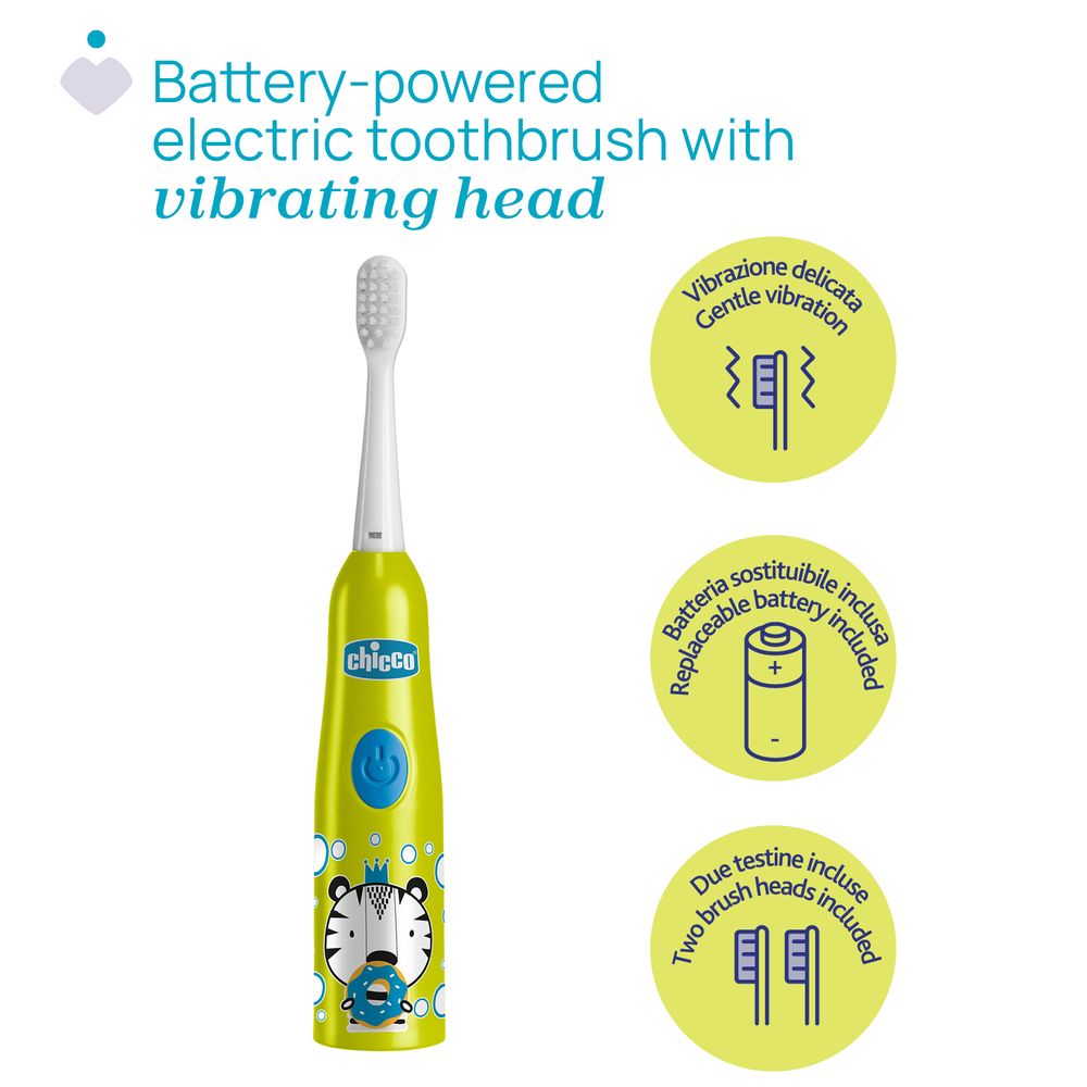 Chicco - Tiger Electric Toothbrush - Yellow