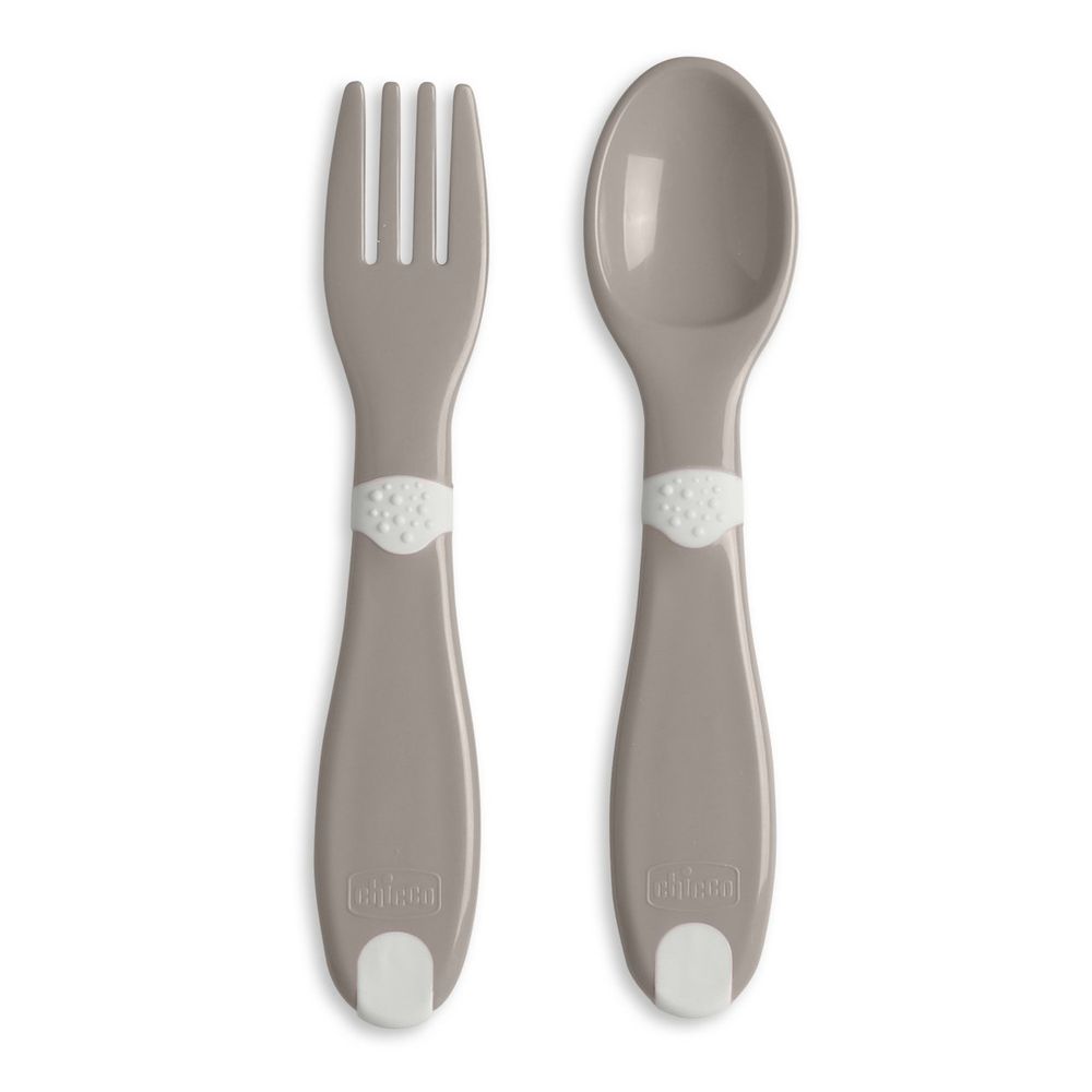 Chicco First Cutlery Grey - 12m+