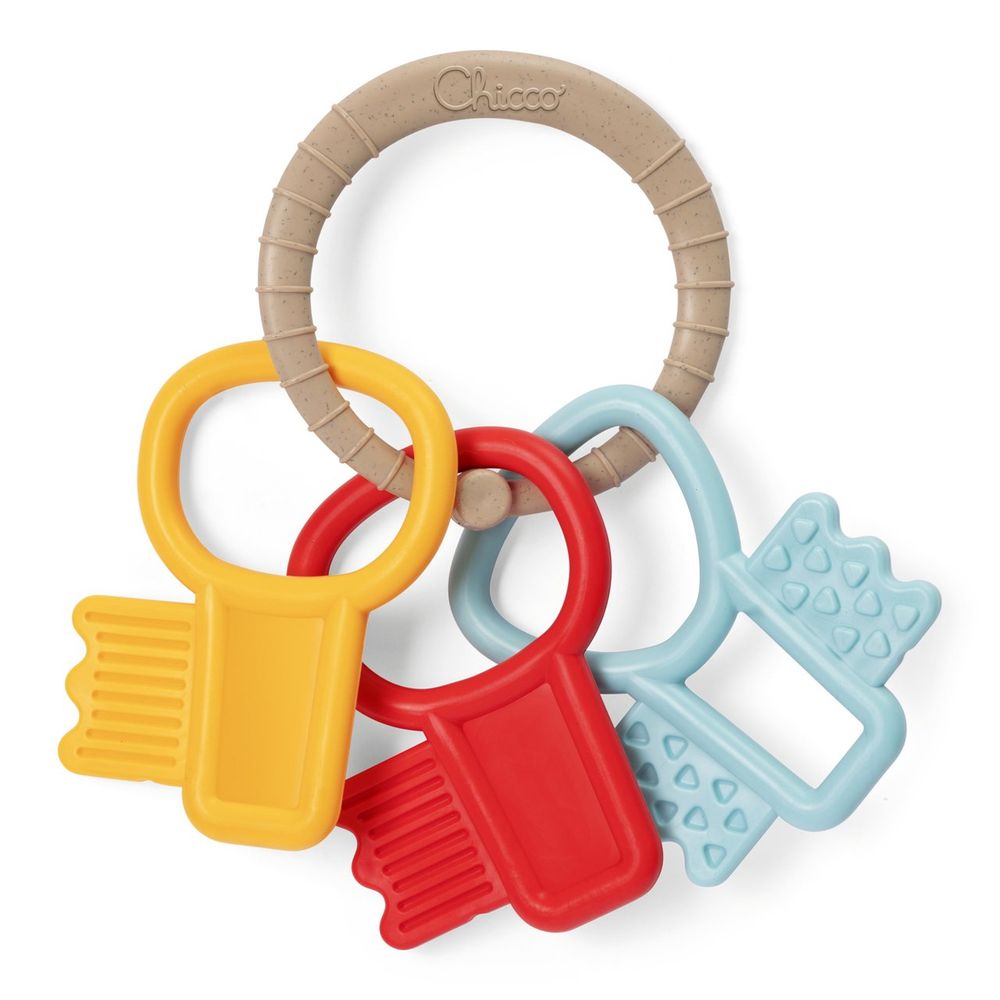 Chicco Teething Key Ring Rattle - MultiColor