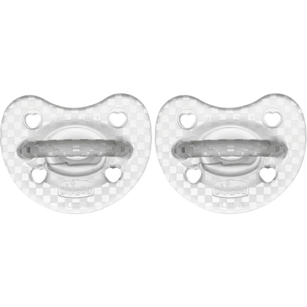 Chicco PhysioForma Crystal Soft Silicone Soother - Clear - Pack of 2