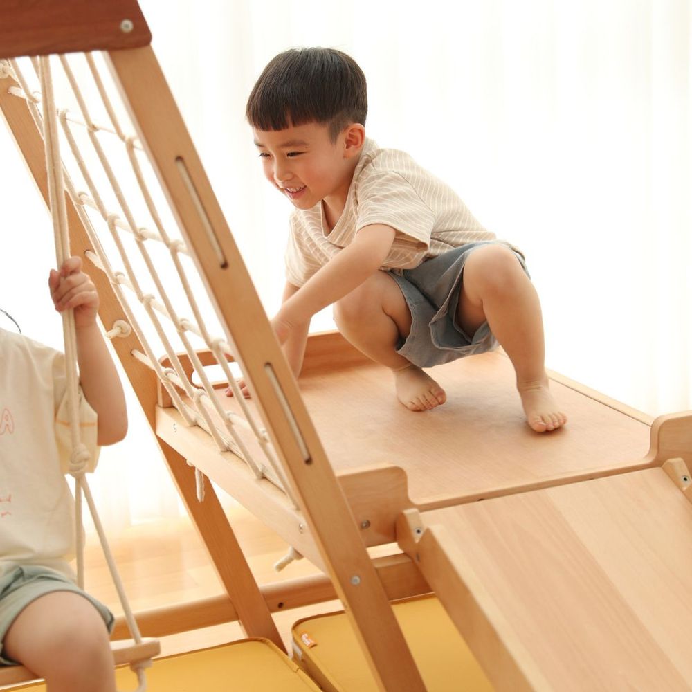 Mini Panda - Woodland Play Indoor Climber & Slide - Natural
