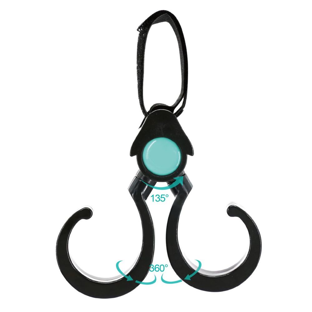 Joybi - 2 In 1 Stroller Hooks - Black - 2 Pcs