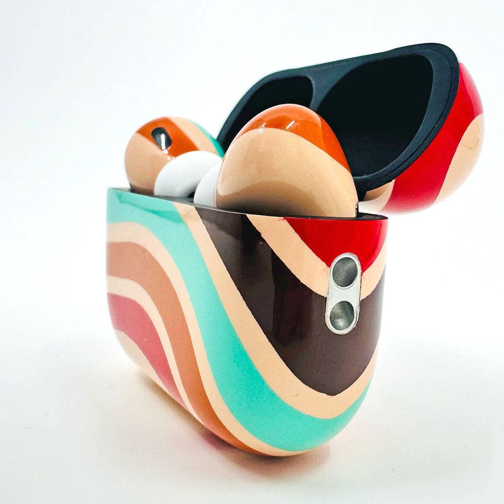 Merlin - Craft Customized Apple Airpods Pro 3 - 80's Stripes