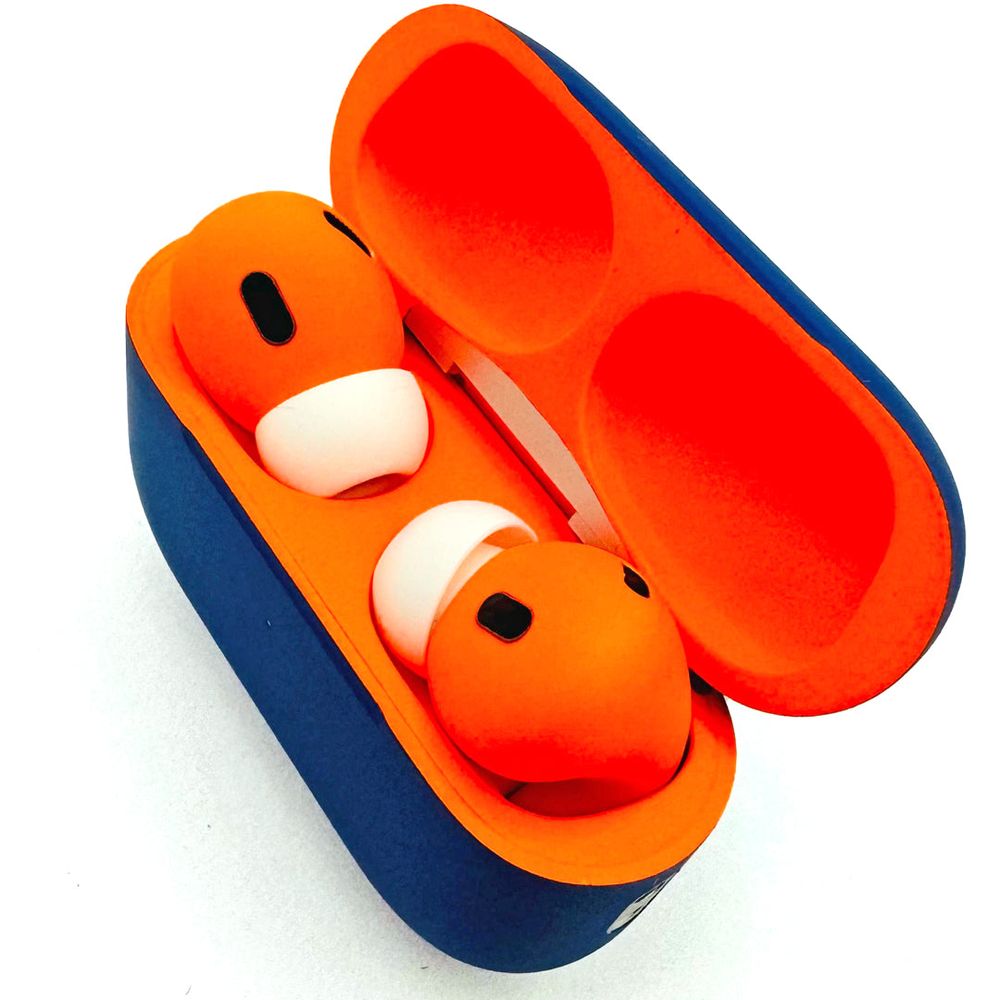 Merlin - Craft Customized Apple Airpods Pro 3 - Neon Orange/Blue