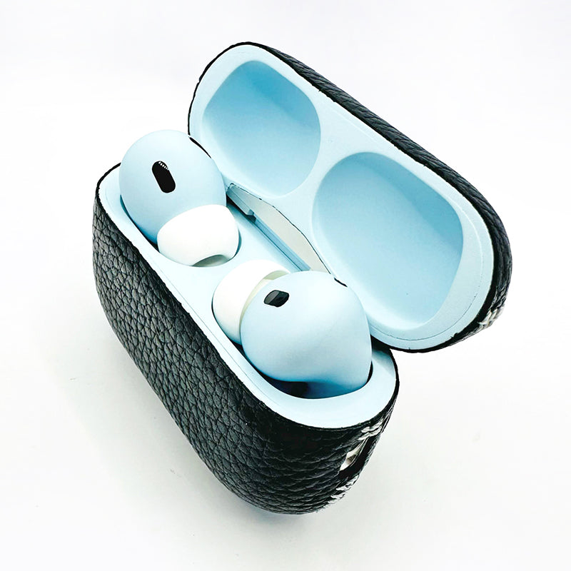 Merlin - Craft Customized Apple Airpods Pro 3 - Leather Calf Black/Blue