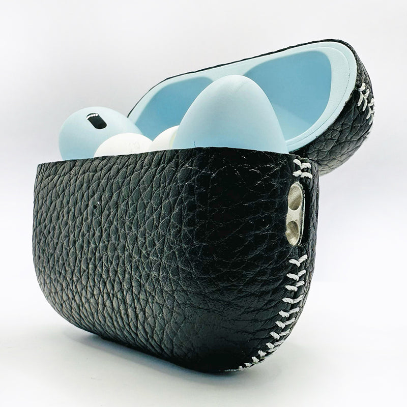 Merlin - Craft Customized Apple Airpods Pro 3 - Leather Calf Black/Blue