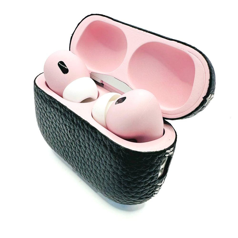 Merlin - Craft Customized Apple Airpods Pro 3 - Leather Calf Black/Pink
