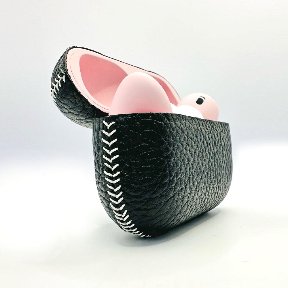 Merlin - Craft Customized Apple Airpods Pro 3 - Leather Calf Black/Pink