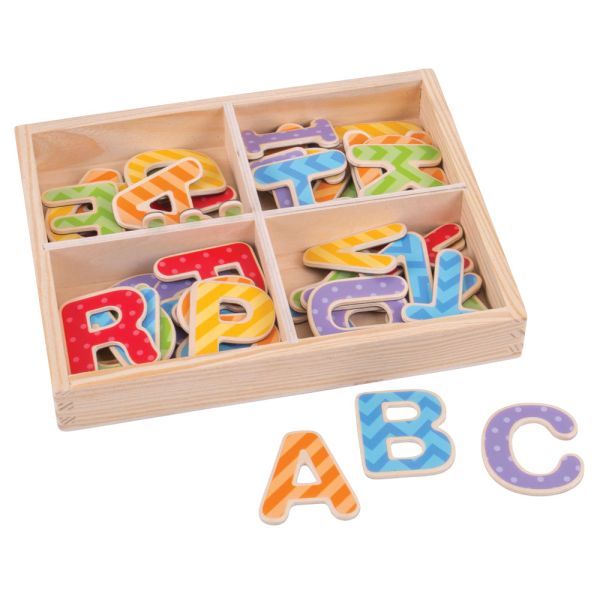 Bigjigs - Uppercase Magnetic Letters - 49 Pcs