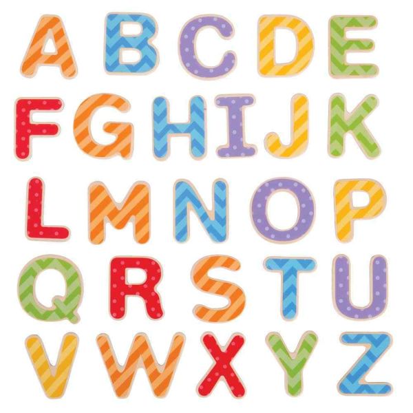 Bigjigs - Uppercase Magnetic Letters - 49 Pcs