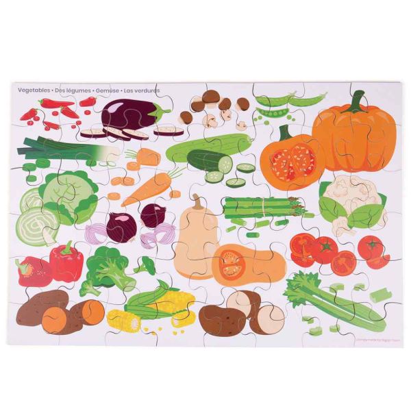Bigjigs - Vegetables Floor Puzzle - 48 Pcs
