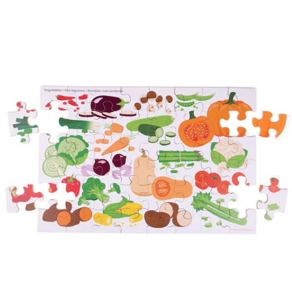 Bigjigs - Vegetables Floor Puzzle - 48 Pcs