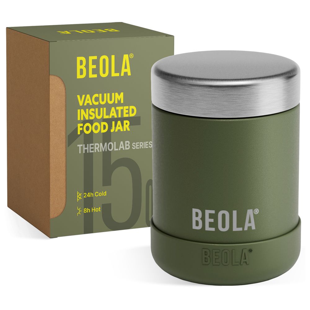 Beola - Insulated Stainless Steel Food Jar Thermos - Forest Green - 450 ml