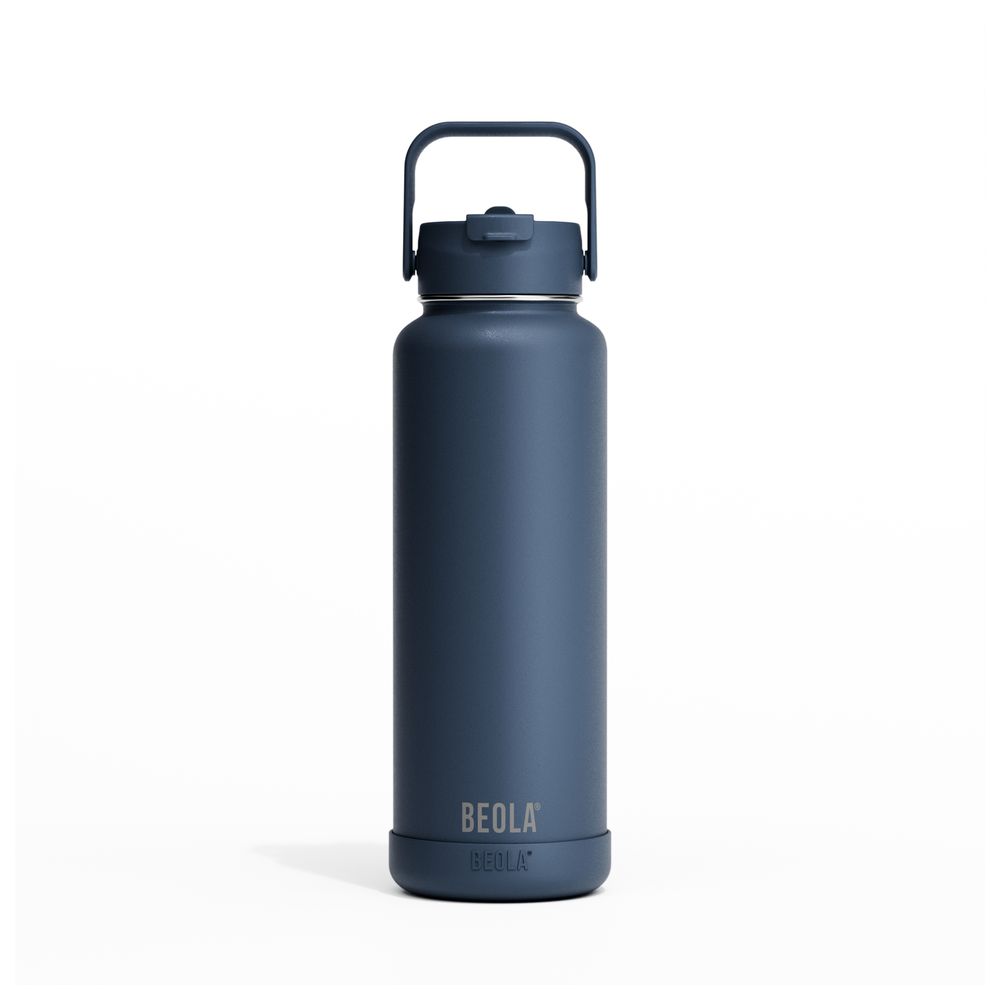 Beola - Vaccum Insulated Water Bottle With 2 Lids - Marine Blue - 1200ml