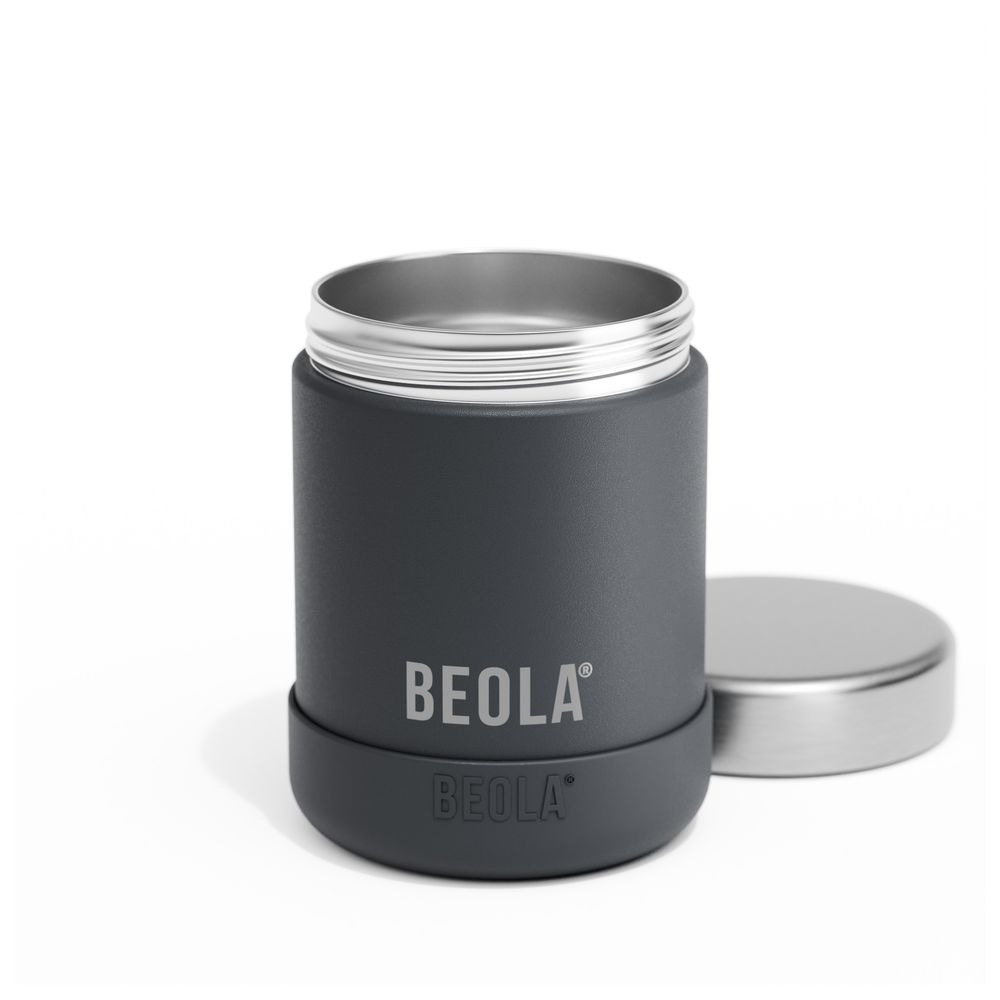 Beola - Insulated Stainless Steel Food Jar Thermos - Lava Grey - 450 ml