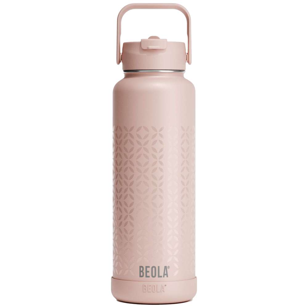 Beola - Vaccum Insulated Water Bottle With 2 Lids - Blush Pink - 1200ml