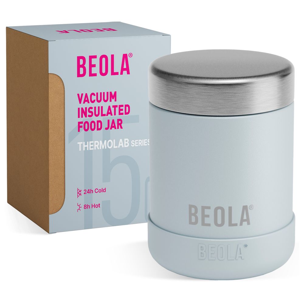 Beola - Insulated Stainless Steel Food Jar Thermos - Blue Ice - 450 ml