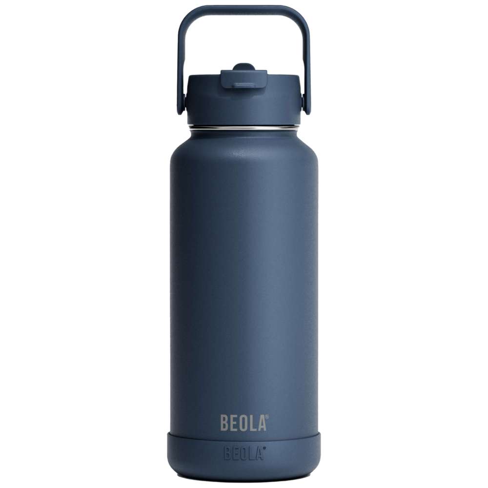 Beola - Vaccum Insulated Water Bottle With 2 Lids - Marine Blue - 950ml