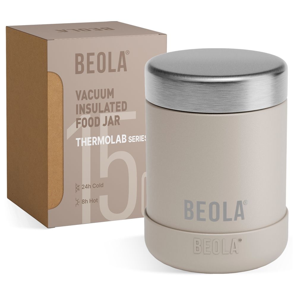 Beola - Insulated Stainless Steel Food Jar Thermos - Sand Dune - 450 ml