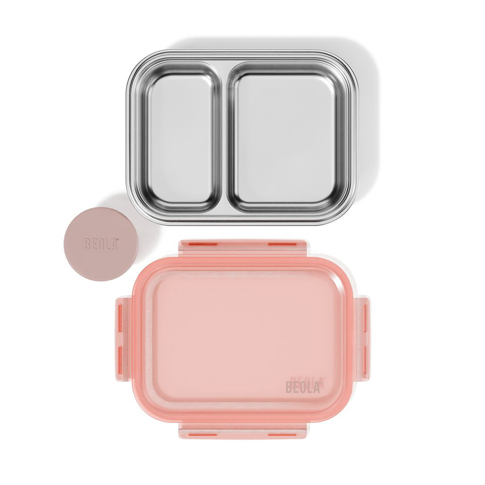 Beola - 2-Compartment Stainless Steel Lunch Box - 730 ml