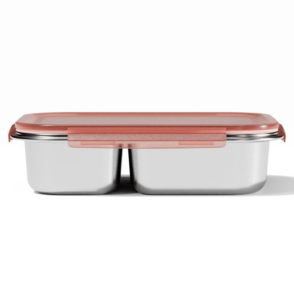 Beola - 2-Compartment Stainless Steel Lunch Box - 730 ml