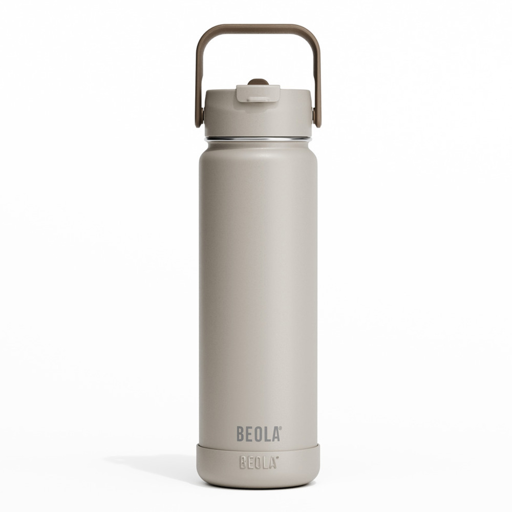 Beola - Vaccum Insulated Water Bottle With 2 Lids - Sand Dune - 750 ml