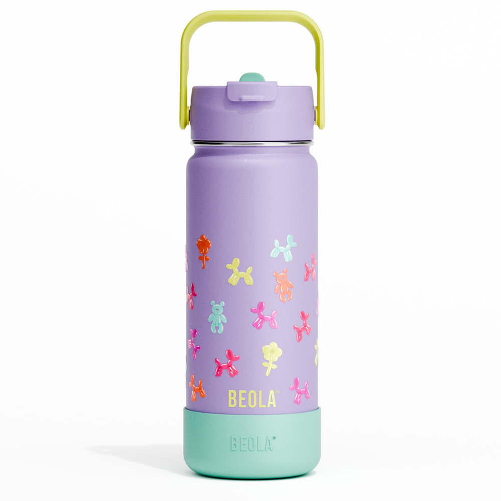 Beola - Vaccum Insulated Water Bottle With 2 Lids - Balloon Party - 550 ml