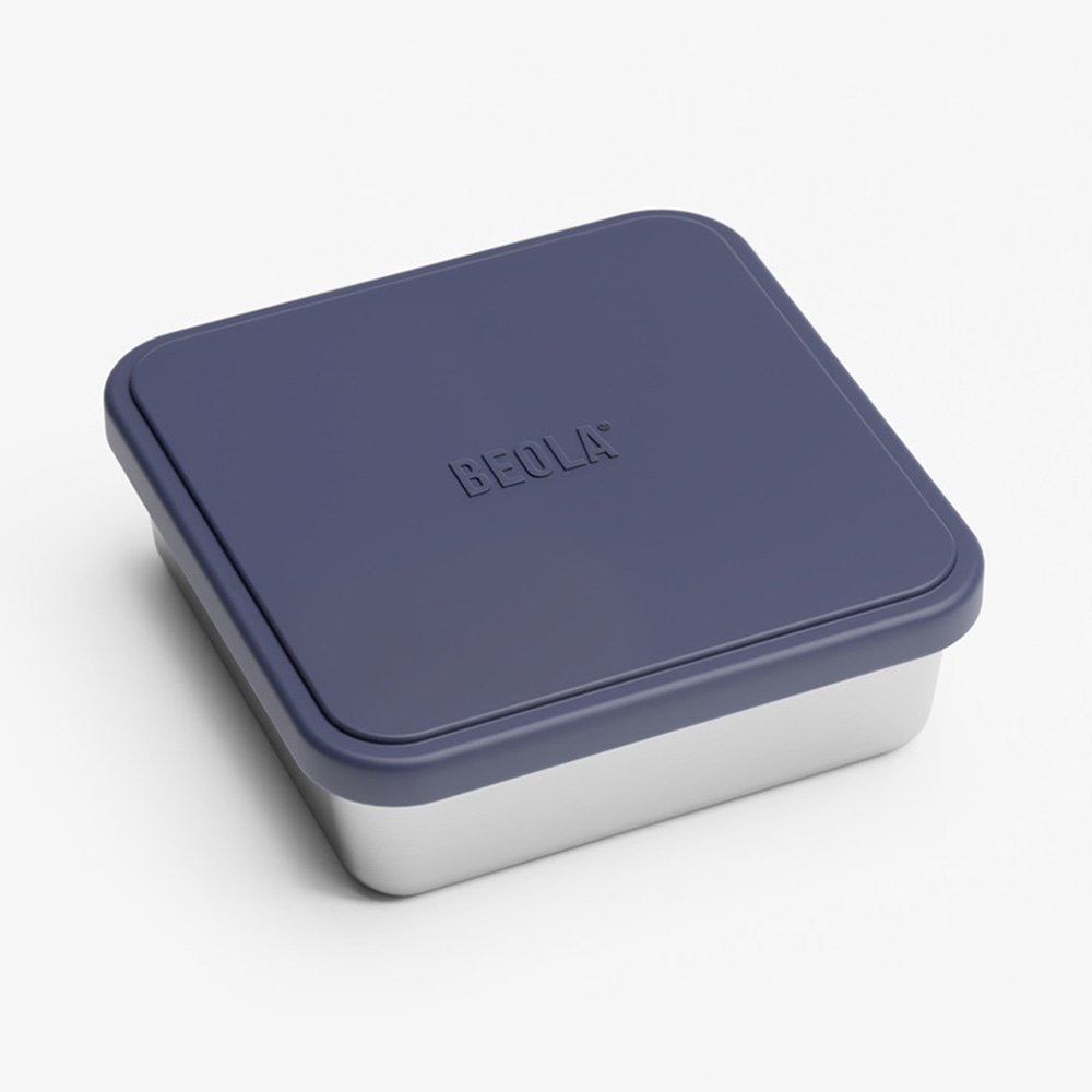Beola - Stainless Steel Snack Box With Silicone Tray - 4 Pc Set