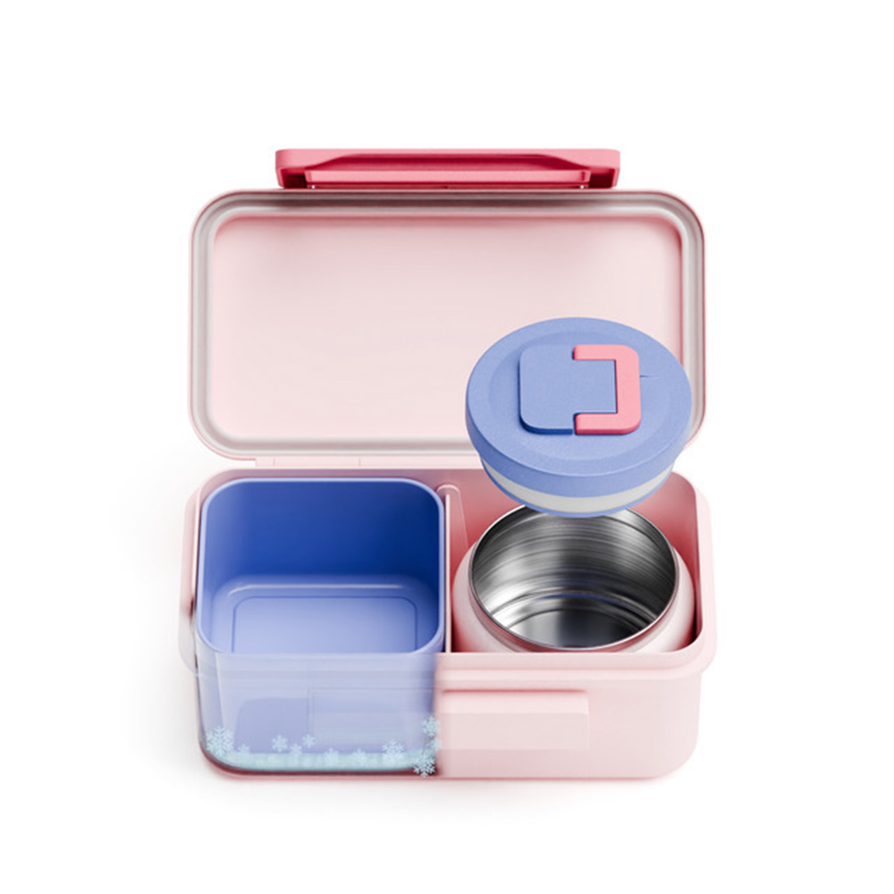 Beola - 2-Compartment Lunch Box With Food Jar And Ice Pack - Ballet Pink