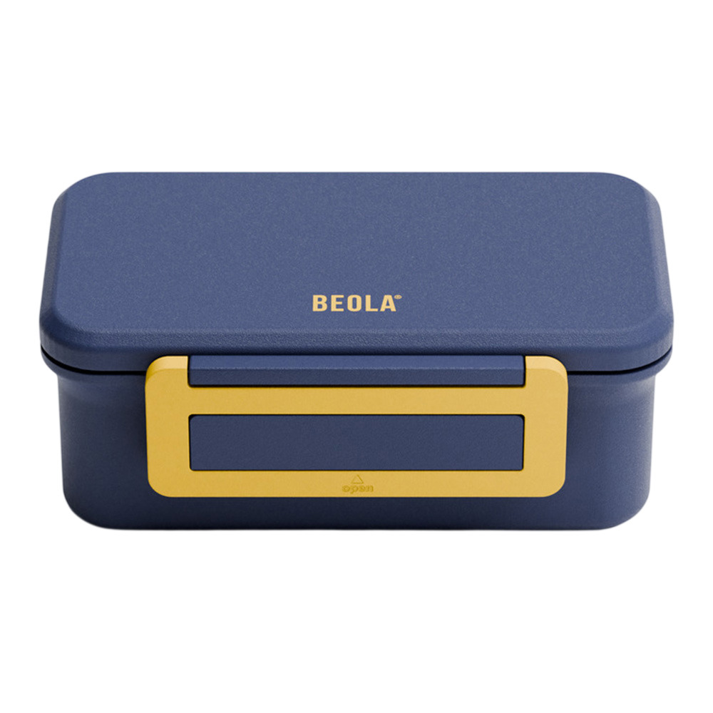 Beola - 2-Compartment Lunch Box With Food Jar And Ice Pack - Dark Blue