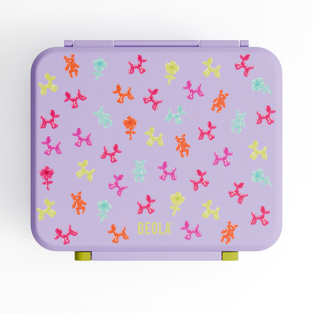 Beola - 5-Compartment Lunch Box With Food Jar And Ice Pack - Balloon Party - Large