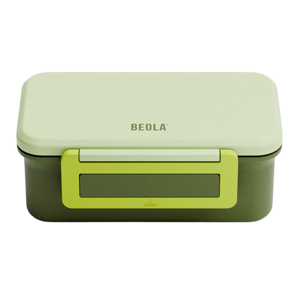 Beola - 2-Compartment Lunch Box With Food Jar And Ice Pack - Dino Green
