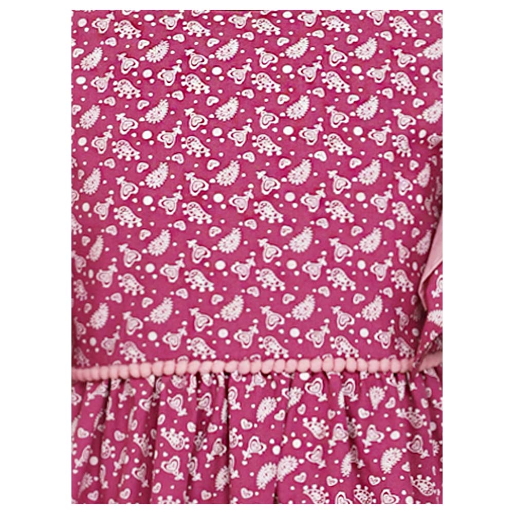 A Little Fable Paisley Swing Dress - Purple