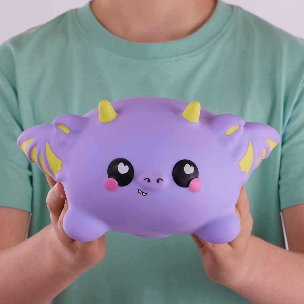 SMOOSHZEES - Snugzees Puffin Dragon Supersoft Cuddly And Squishy Toy - Purple
