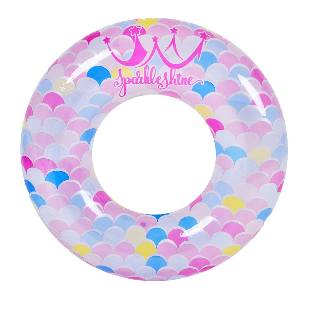 Jilong - Sparkle Shine Scales Inflatable Float Swim Ring - Pink