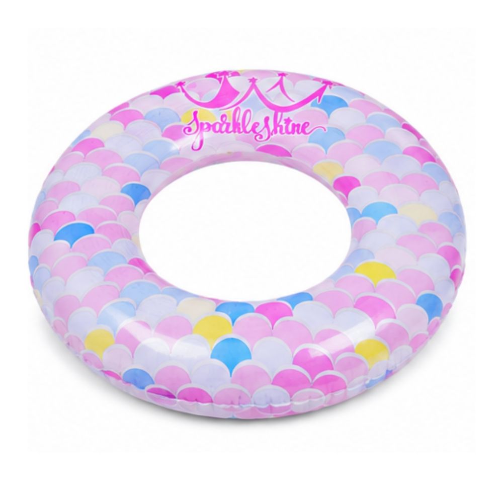 Jilong - Sparkle Shine Scales Inflatable Float Swim Ring - Pink