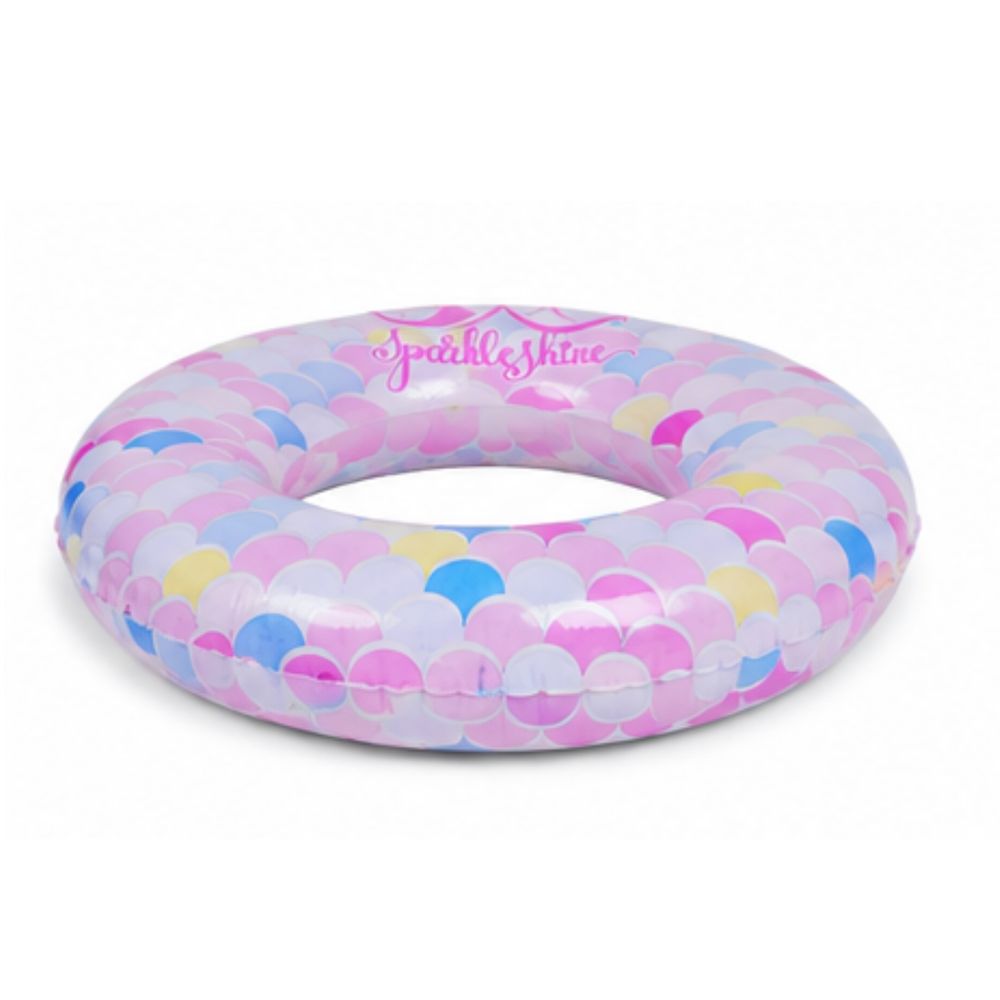 Jilong - Sparkle Shine Scales Inflatable Float Swim Ring - Pink