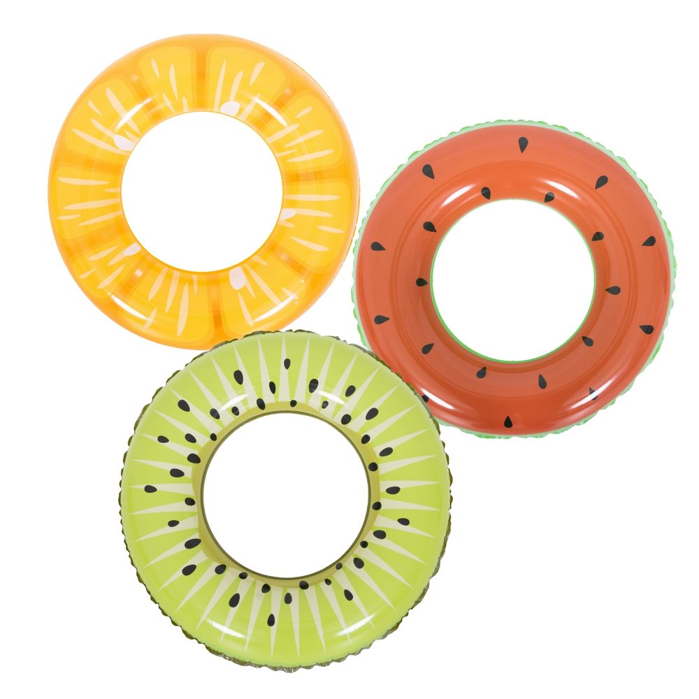 Jilong - Fruit Slice Inflatable Float Swim Ring - Multicolor - Style May Vary - 1 Pc