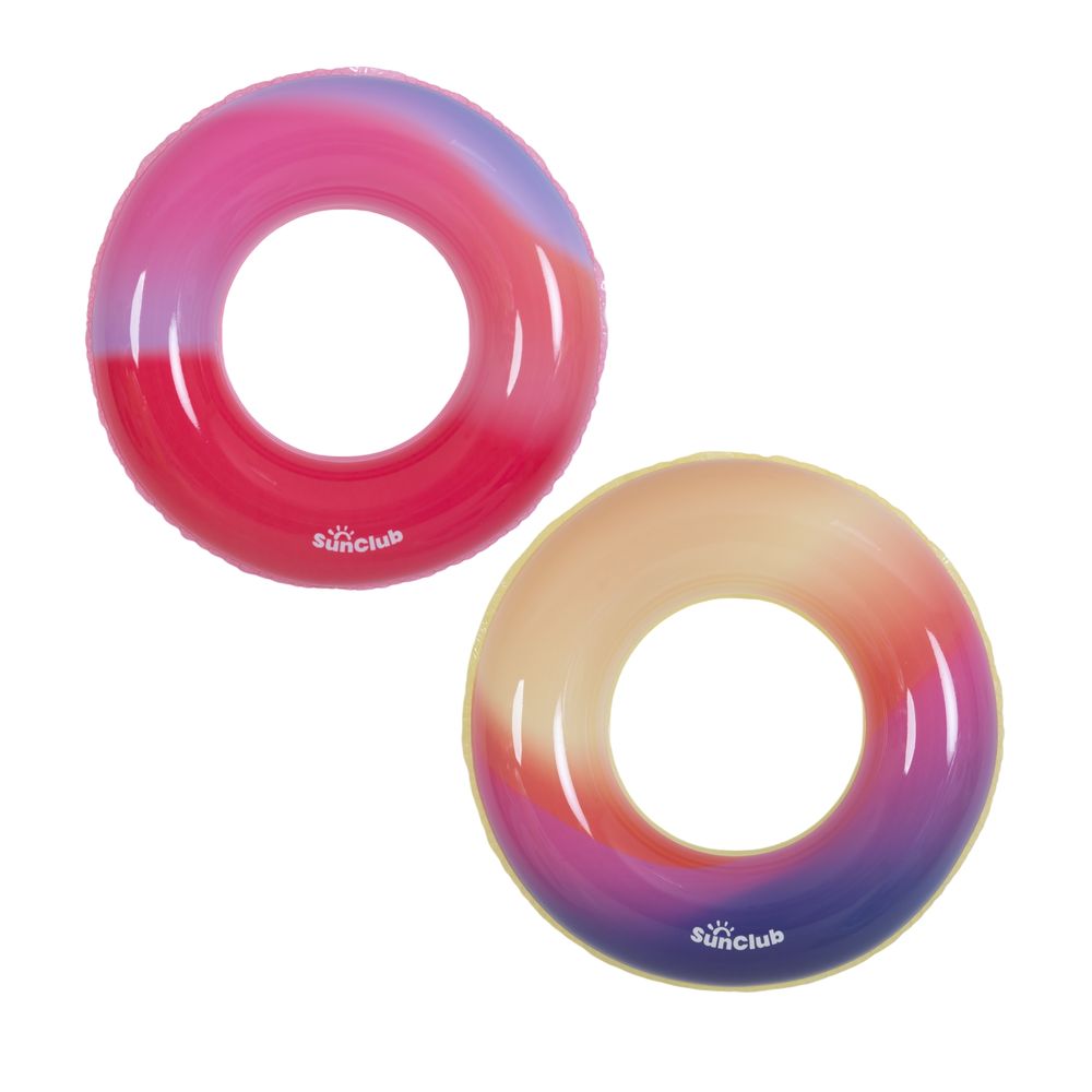 Sunclub - Gradients Inflatable Swimming Pool And Beach Float Swim Ring - Color May Vary