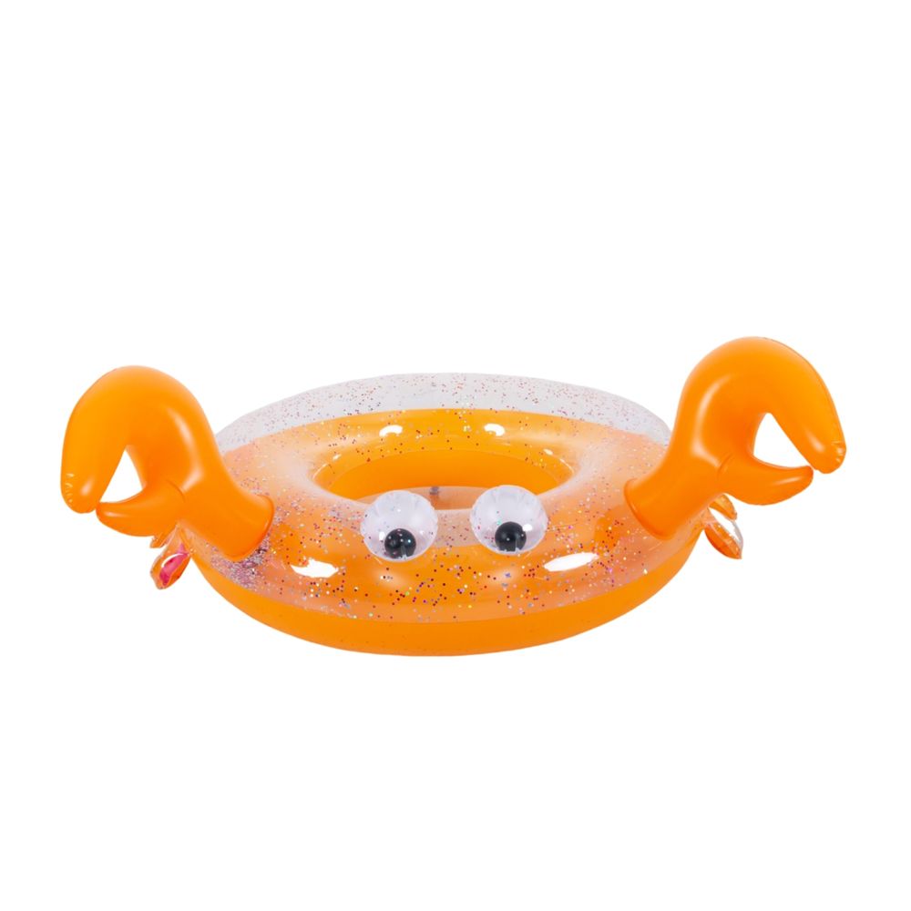 Jilong - Glitter Crab Inflatable Float Swim Ring - Orange