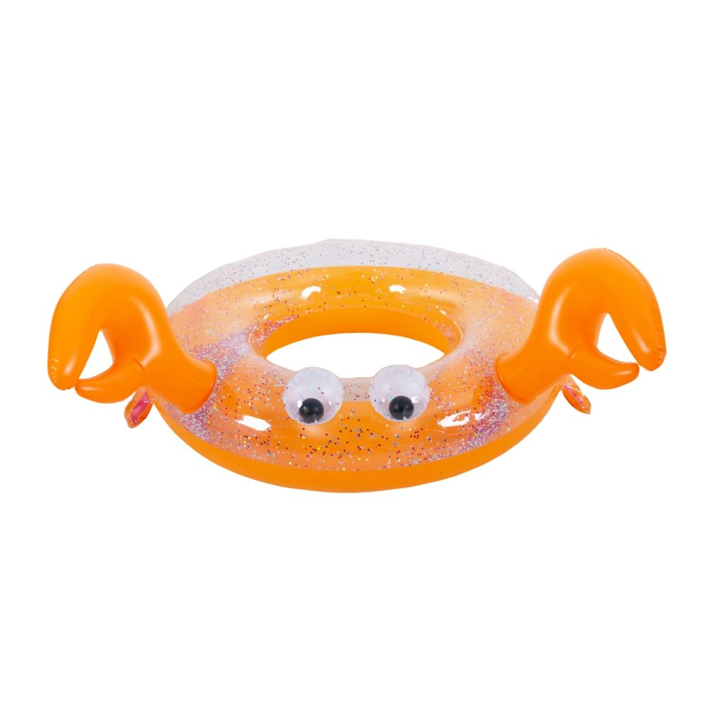 Jilong - Glitter Crab Inflatable Float Swim Ring - Orange