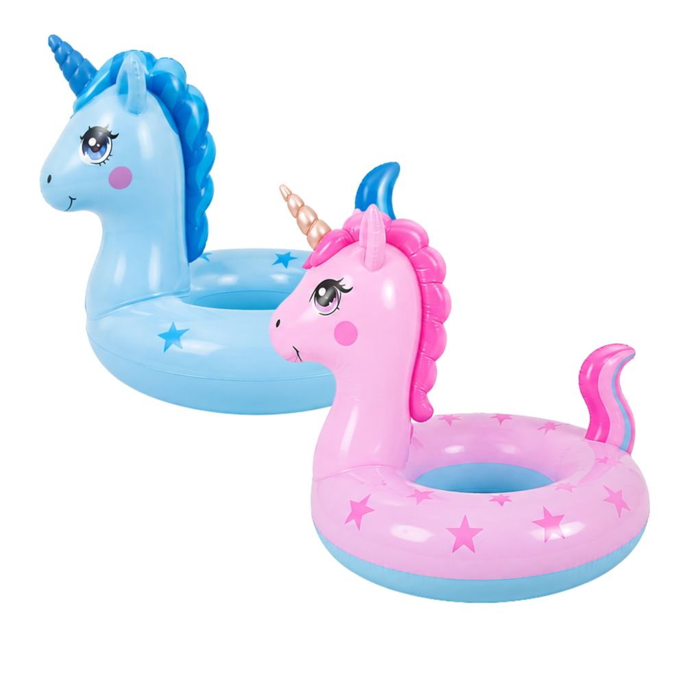 Jilong - Unicorn Float Swim Ring - Multicolor - Color May Vary - 1 Pc