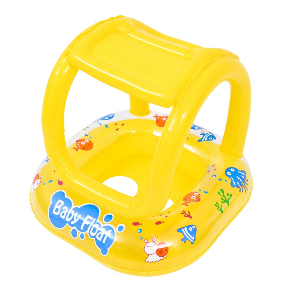 Sunclub - Baby Pool Float With Canopy - Yellow