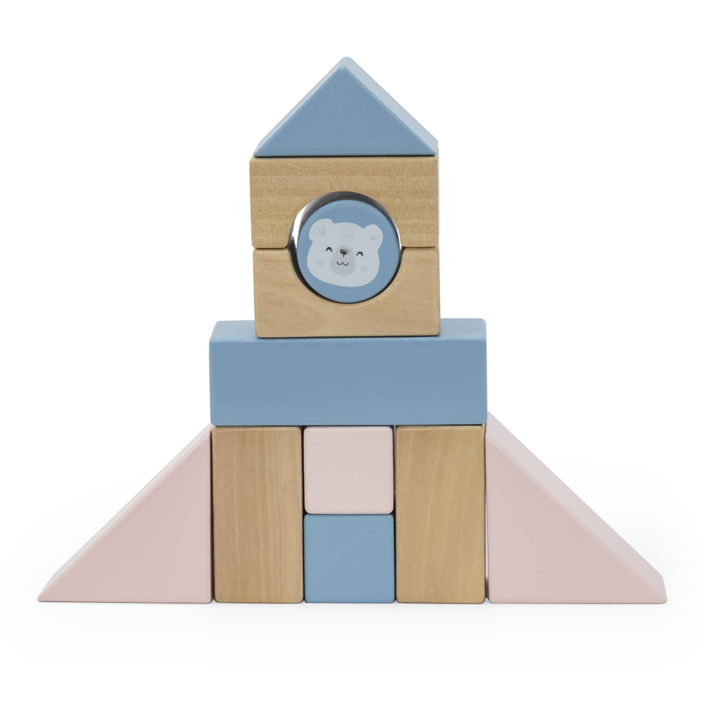 Polarb - Wooden Blocks Wagon - 20 Pc Set