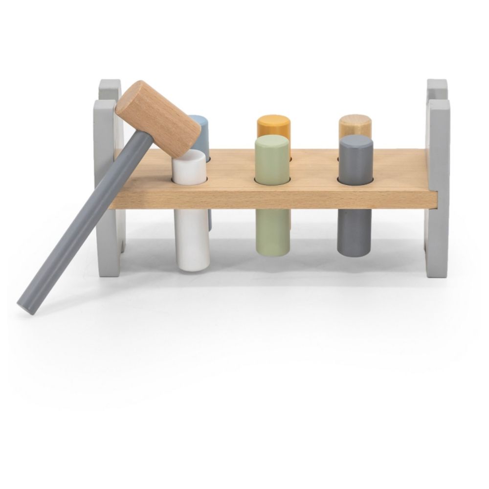 PolarB - Wooden Stacking and Pounding Set Penguin Design Montessori Toy