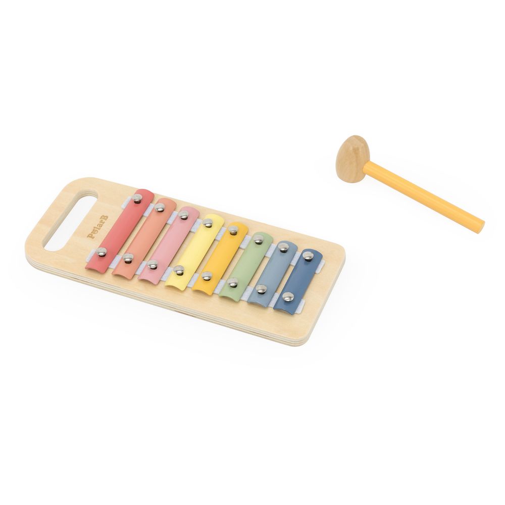 PolarB - 2-in-1 Wooden Pounding Bench and Xylophone Musical Toy