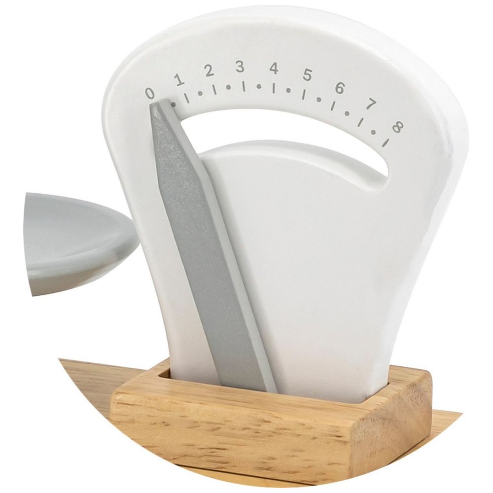 Viga - Wooden Shop Weighing Scale Toy - Gray & White Retail Balance
