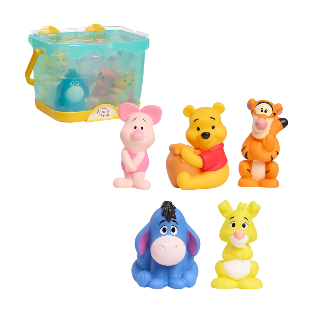 Just Play - Disney Winnie The Pooh Bath Caddy With Bath Toy Figures