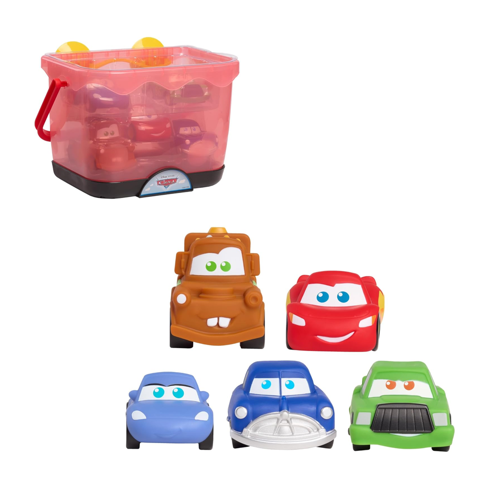 Just Play - Disney Pixar Cars Bath Caddy With Bath Toy Figures