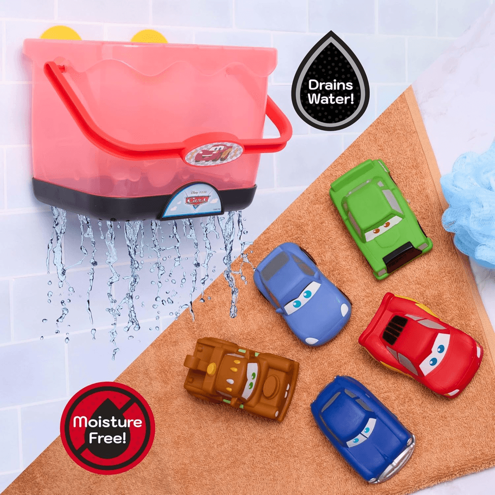Just Play - Disney Pixar Cars Bath Caddy With Bath Toy Figures